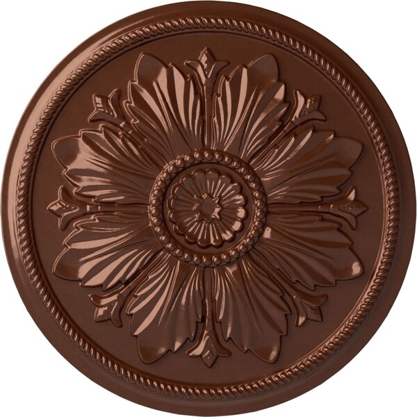 Ekena Millwork Kaya Ceiling Medallion (Fits Canopies up to 5 1/4"), Hand-Painted Copper Penny, 23 5/8"OD x 1 1/2"P CM23KACPS - main